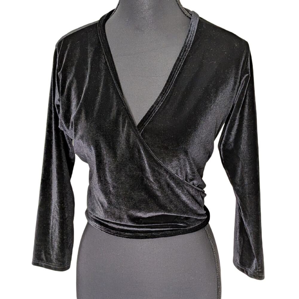 New with Tags Liberts Velour Half-Sleeve Ballet Shrug Bolero Top | Women's M